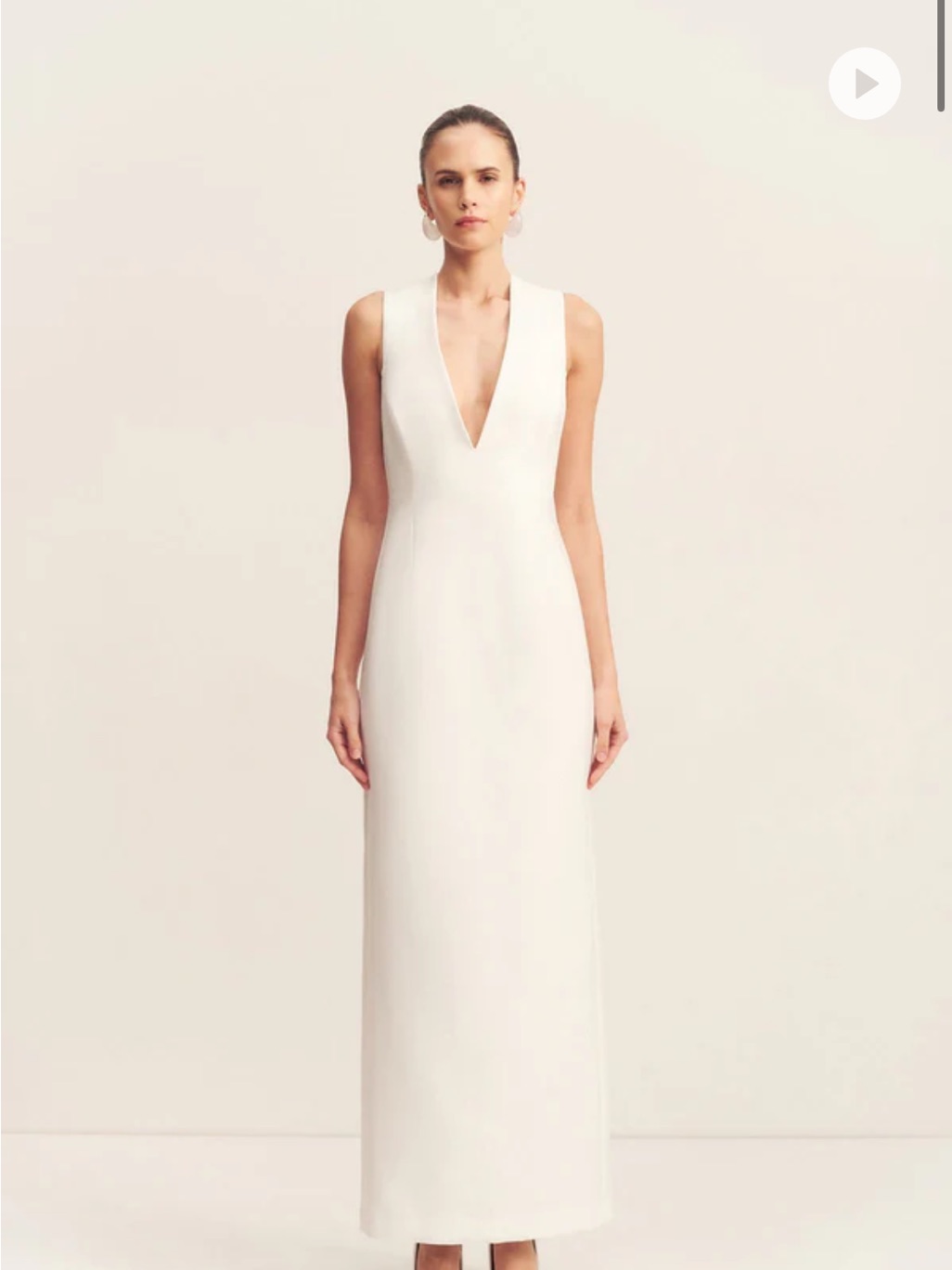 Nwt Shona Joy Otis Plunged Fitted Maxi Dress